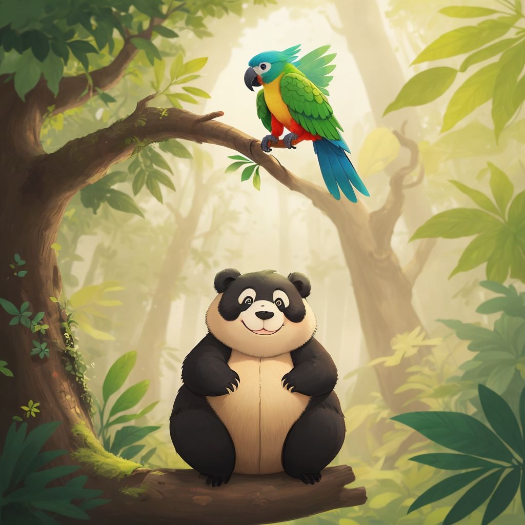 Panda and Bird