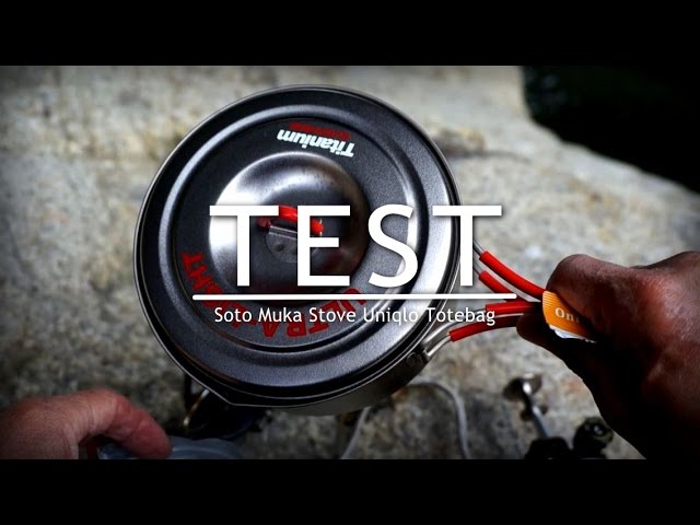 MUKAストーブとユニクロ　トートバッグ　SOTO MUKA STOVE  UNIQLO