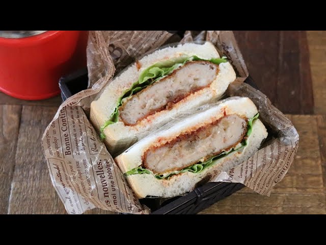 【お弁当作り】業務スーパーのコロッケで簡単サンドイッチ弁当bento＃569
