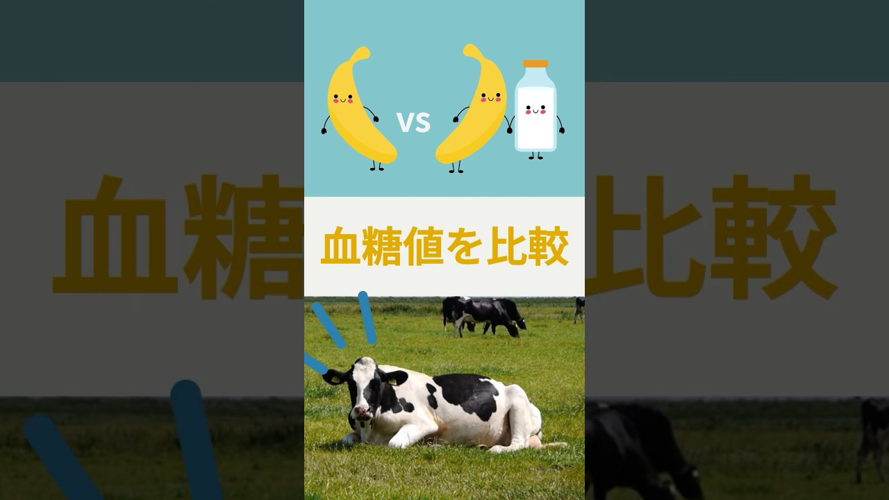 【検証】バナナvsバナナと牛乳 どっちが血糖値あがりやすい？ #血糖値 #糖尿病 #リブレ