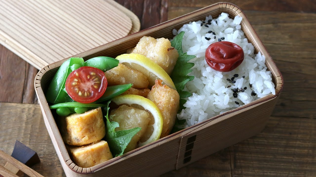 【お弁当作り】外カリッ、中フワッ！タラの唐揚げ弁当の作り方＃599