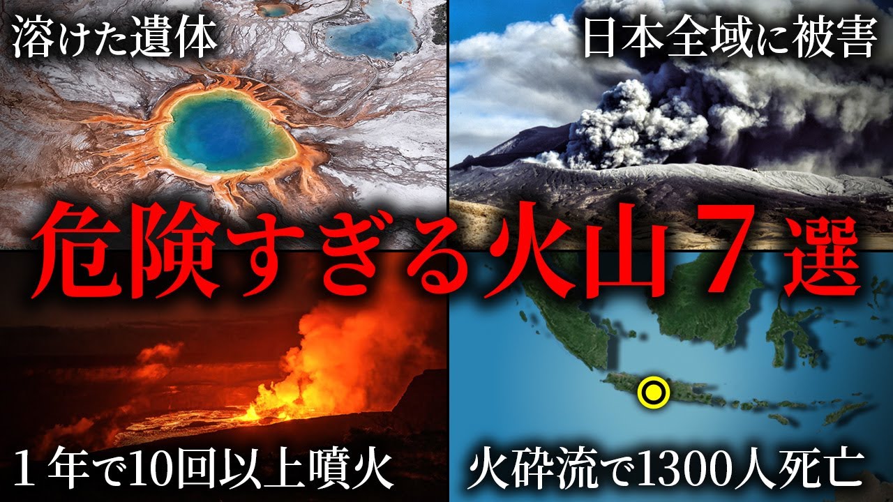 世界にある危険な火山7選【ゆっくり解説】