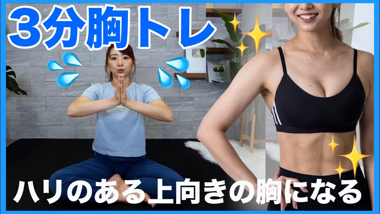 【座ったまま3分】上向きの胸を作る!!3分筋トレ【エリマキトカゲ運動】
