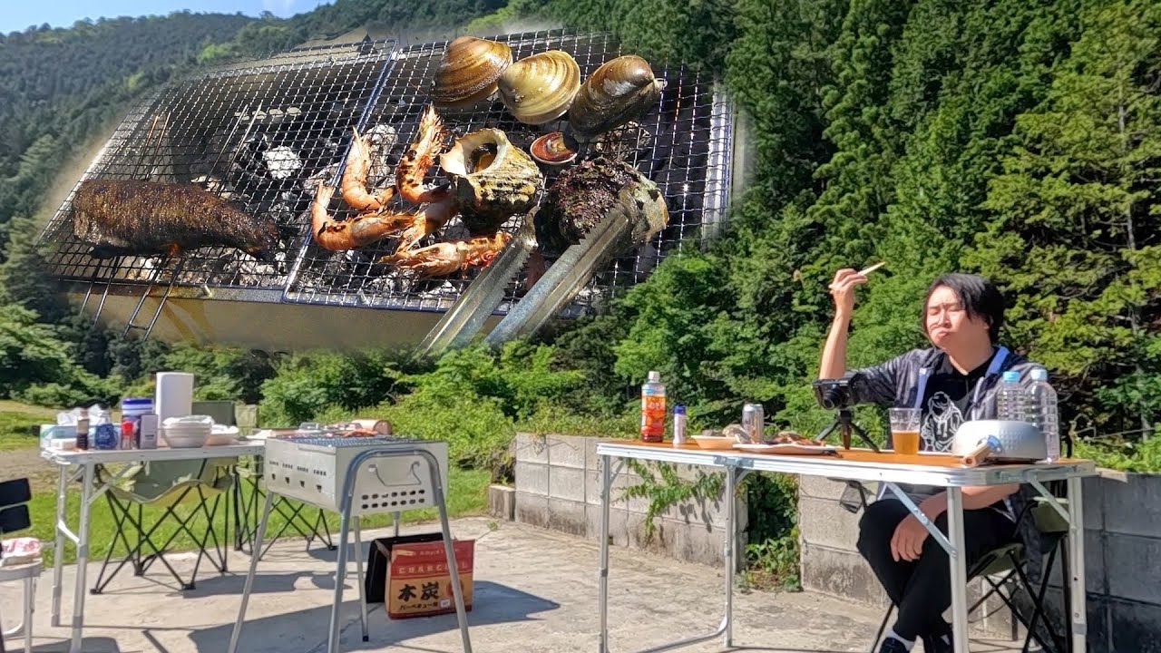 川が流れる山の土地で釣りして、最高のバーベキューしてみた！