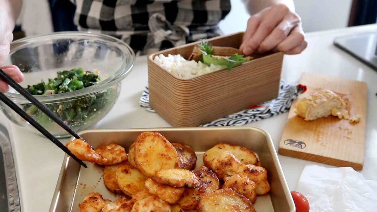 【お弁当作り】ごはんが足りなくなる！新じゃがとささみのカレーチャップ炒め＃872