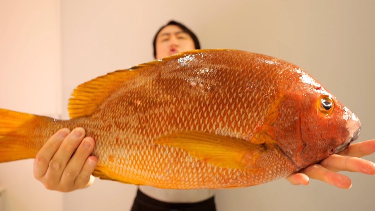 この魚　きまぐれクック史上【過去一】の白身かも。内臓の色がやばすぎる。