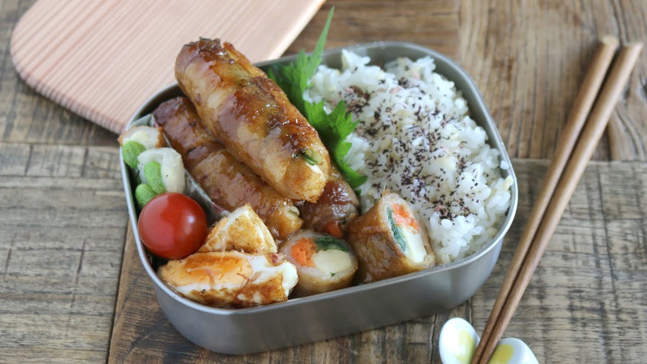 【お弁当作り】野菜と厚揚げでヘルシー！すき焼き巻き弁当bento＃939