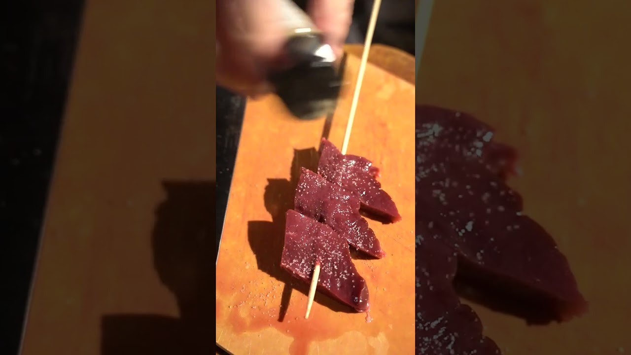 【七輪】和牛の心臓の炭火焼きがうますぎる！#asmr #bbq #recipe