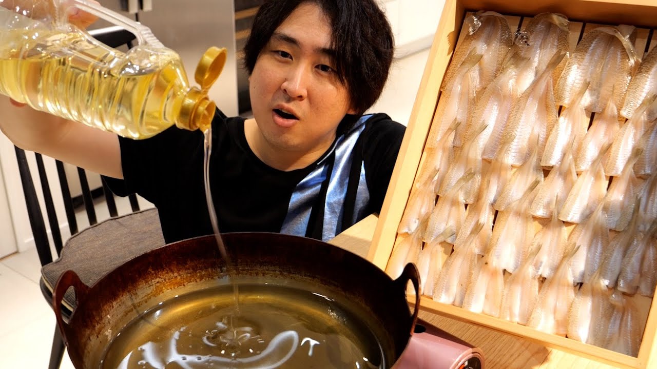 【究極】釣れたてのキスをすぐさばいて、揚げたてをキンキンビールと頂く。それだけの動画。