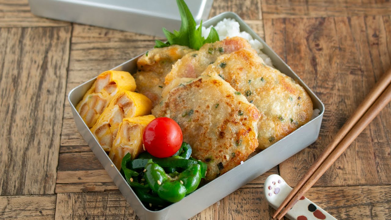 【お弁当作り】美味しい！ヘルシー！豆腐のモチモチお焼きとフレンチトースト卵焼きのお弁当bento＃970