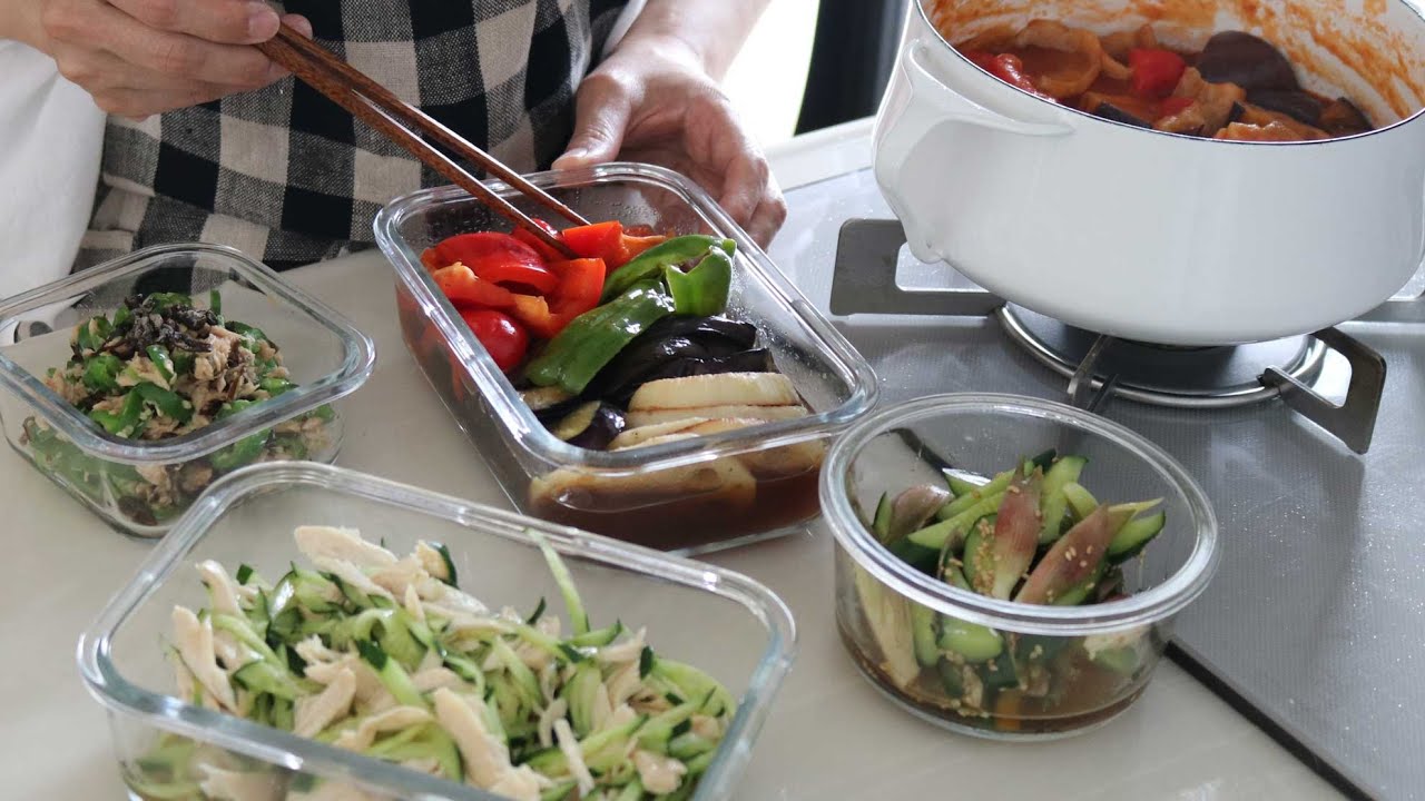 【ゆるっと作り置き】夏に食べたい簡単すぎる作り置き5品【夏野菜消費】