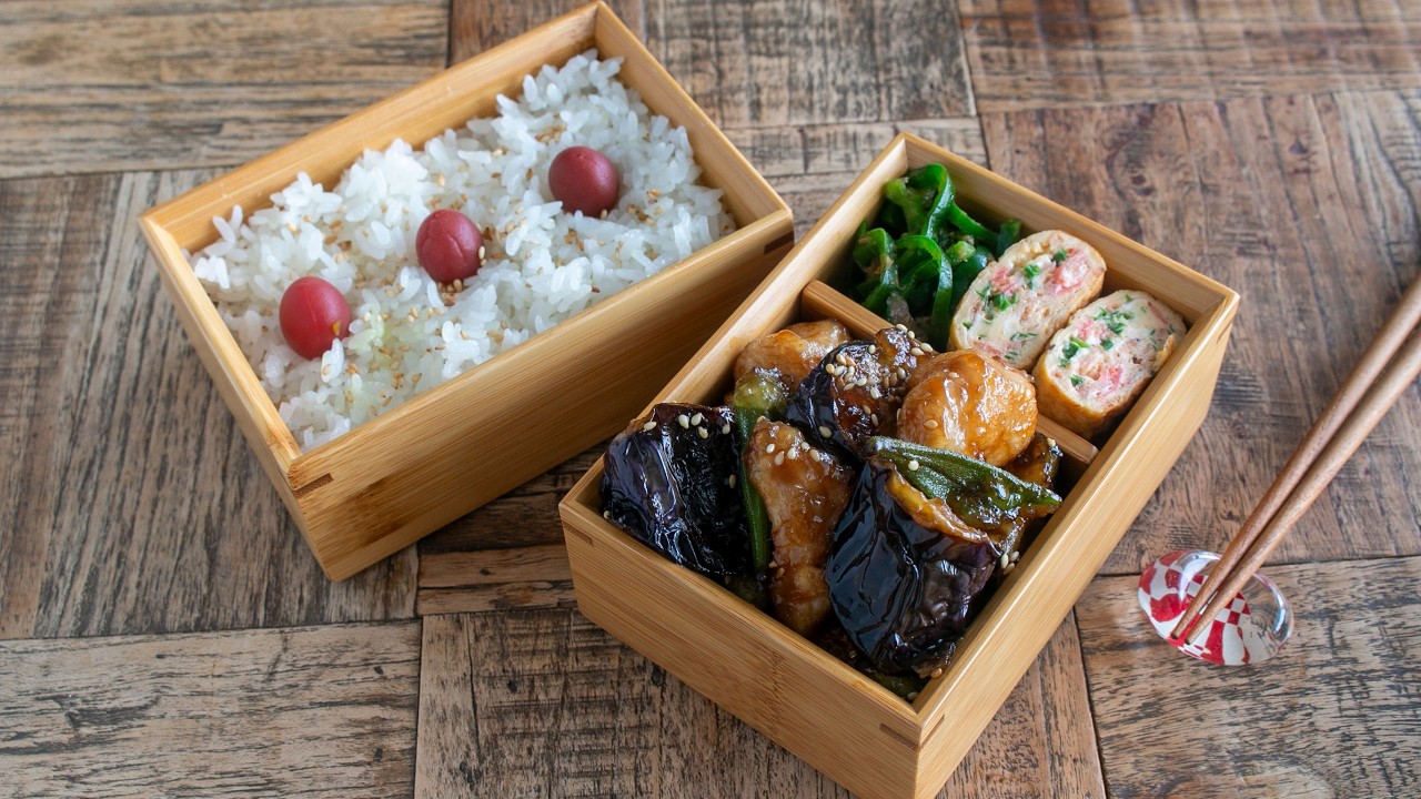 【お弁当作り】リピ確定！一瞬でなくなったトロットロ茄子とオクラの甘酢あん弁当bento＃978