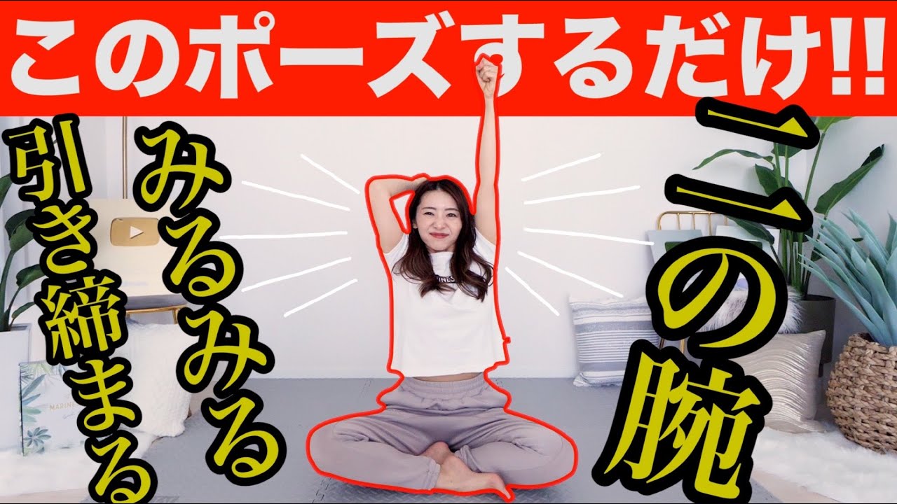 この動きを２週間続けてみてください!! 二の腕が必ず変化するでしょう!!【座ったまま6分トレーニング】
