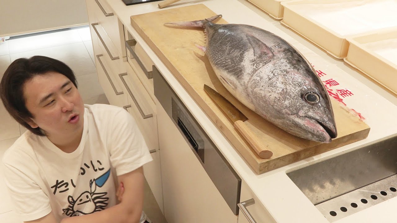 【2年ぶり】ノーカットでマグロ捌いてみたら大惨事に、、、笑