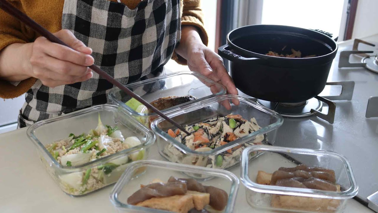 【ゆるっと作り置き】1時間以内に出来る！美味しい無理しない作り置き5品