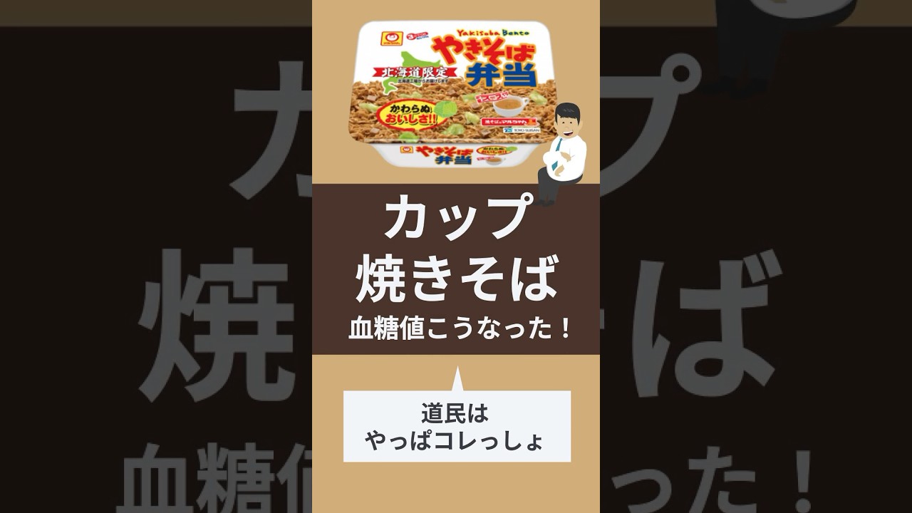 【検証】カップやきそば食べたら血糖値こうなった！#血糖値 #糖尿病 #リブレ