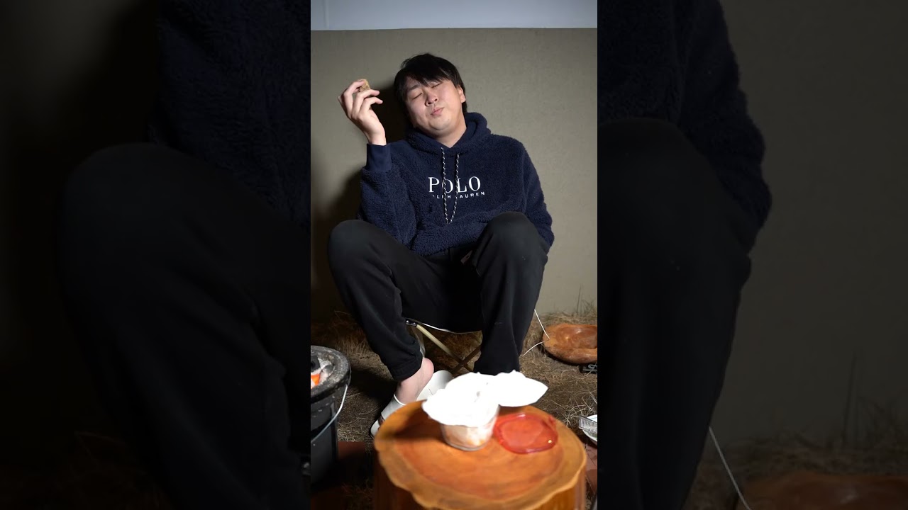 【七輪】白トリュフ目玉焼きがうますぎる！　#食テロ #seafood #asmr #七輪 #トリュフ