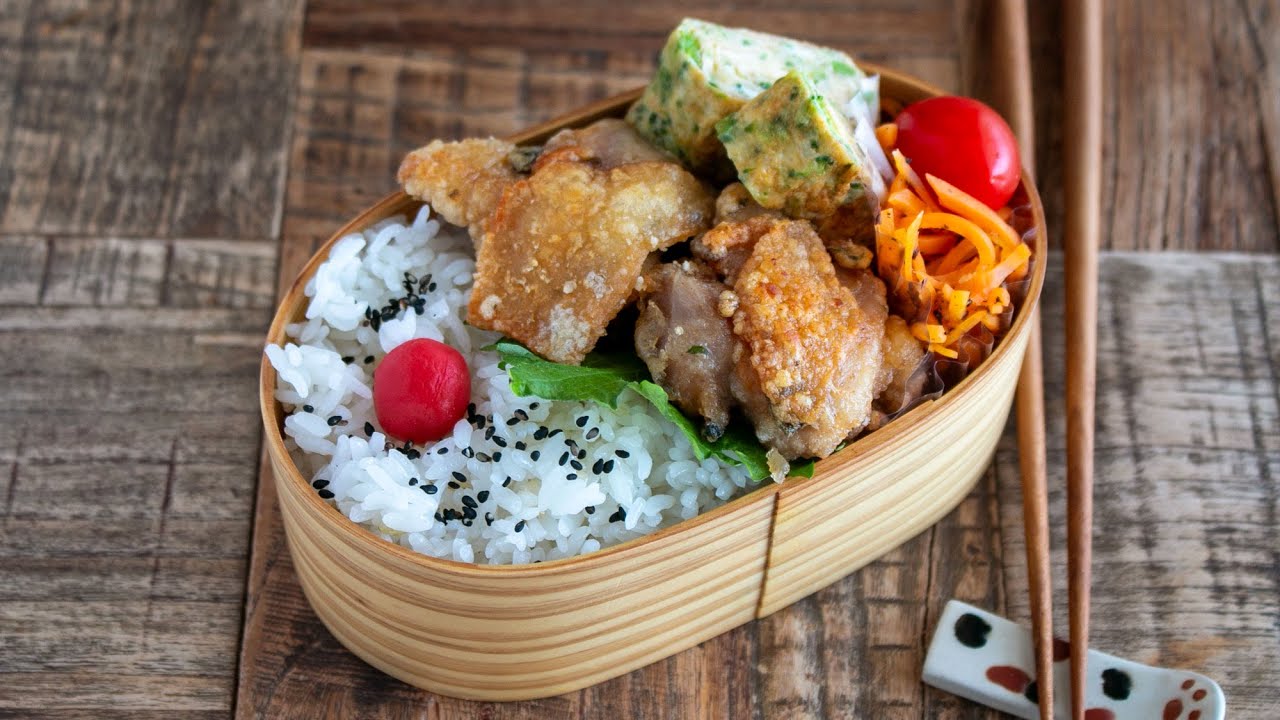 【お弁当作り】「松茸のお吸いもの」あったらコレつくってみ？松茸風味の唐揚げ弁当bento＃949