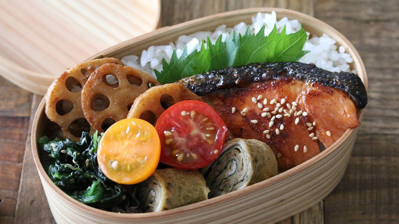 【お弁当作り】ちょっとの工夫でマンネリ打破！鮭のみりん焼き弁当bento＃616