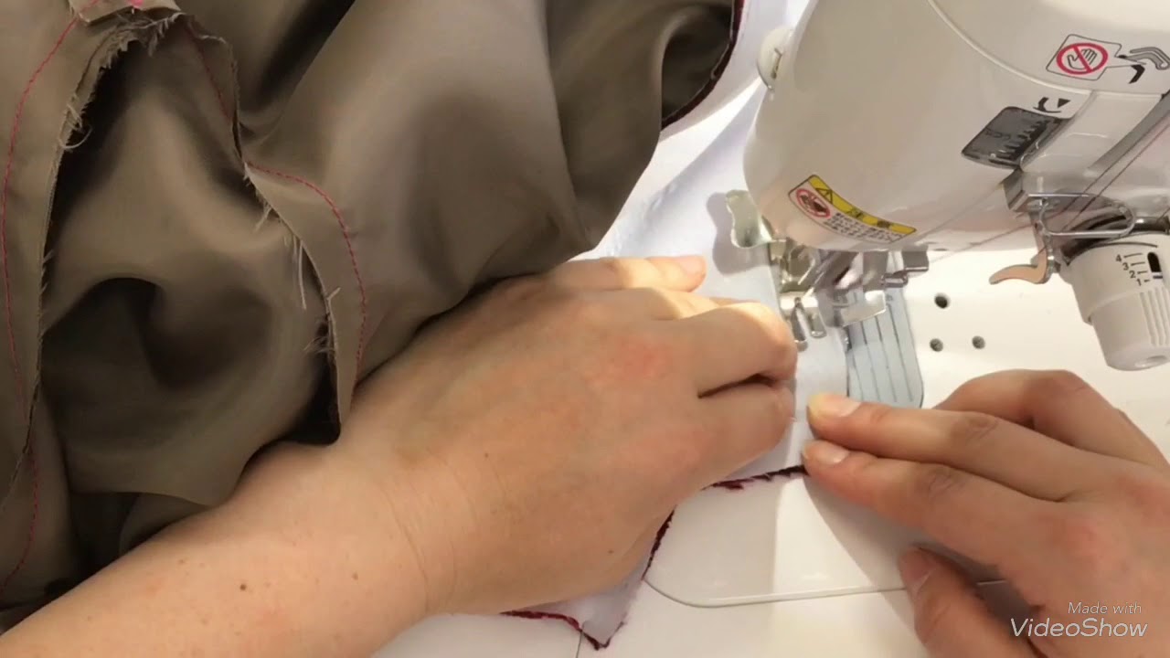 表身頃と裏身頃を縫い合わせる