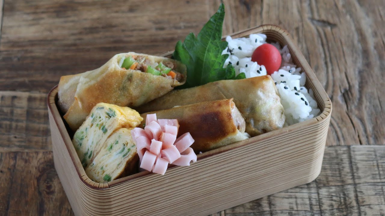 【お弁当作り】野菜たっぷりでうますぎる。ビビンバ春巻き弁当bento＃937