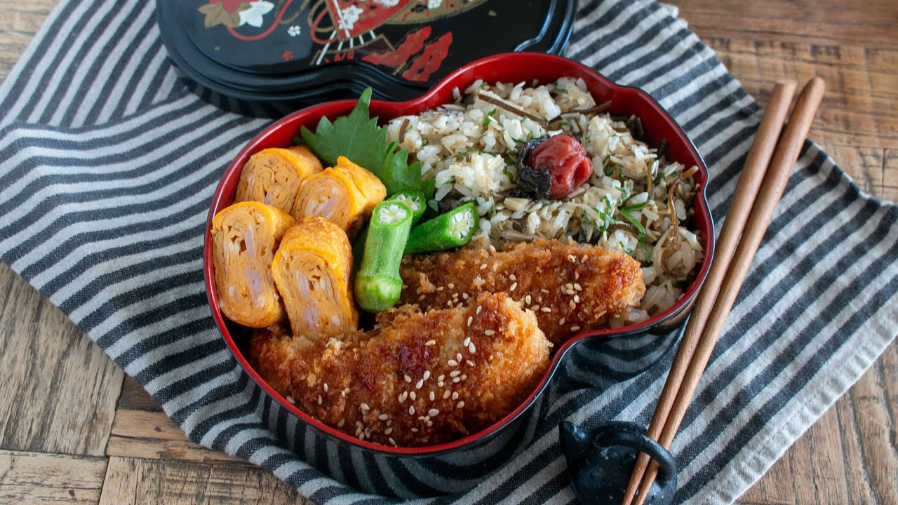 【節約弁当】ごはん150gで満腹に！簡単でヘルシーなズボラカツ弁当bento＃986