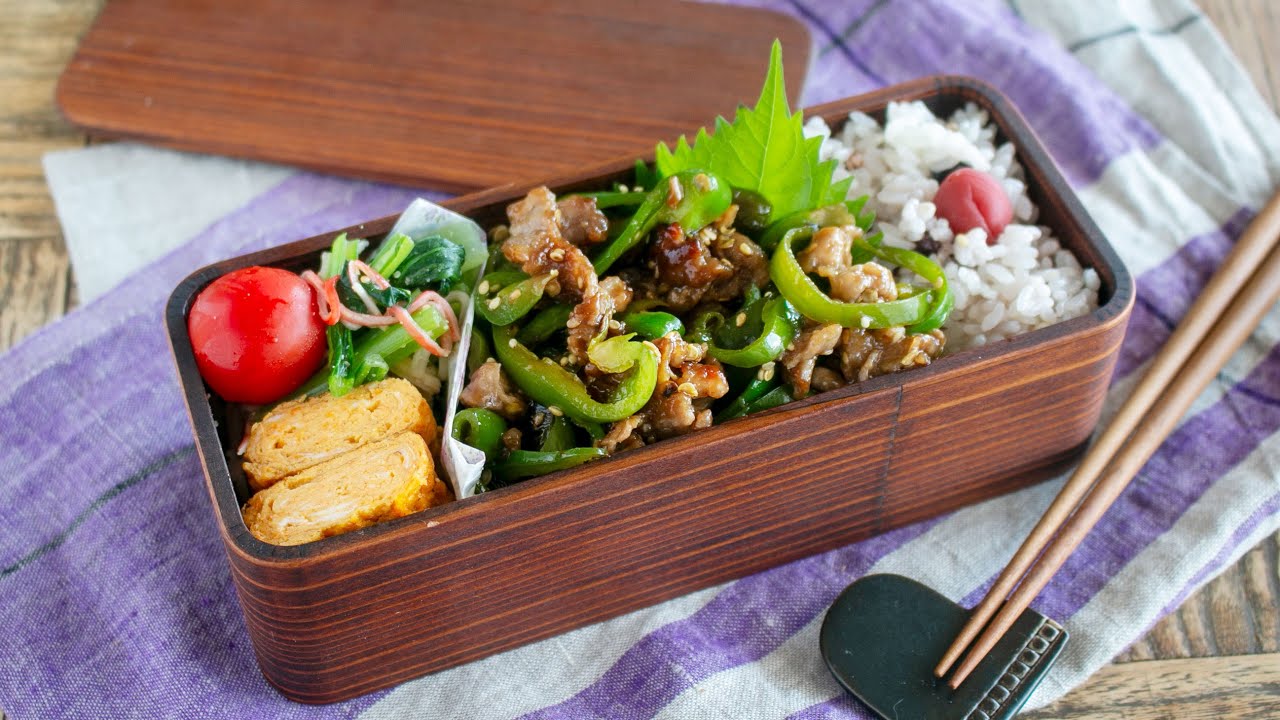 【節約弁当】　炒めるだけでウマすぎる‼焼肉風ソースの無限豚ピーマン弁当bento＃981