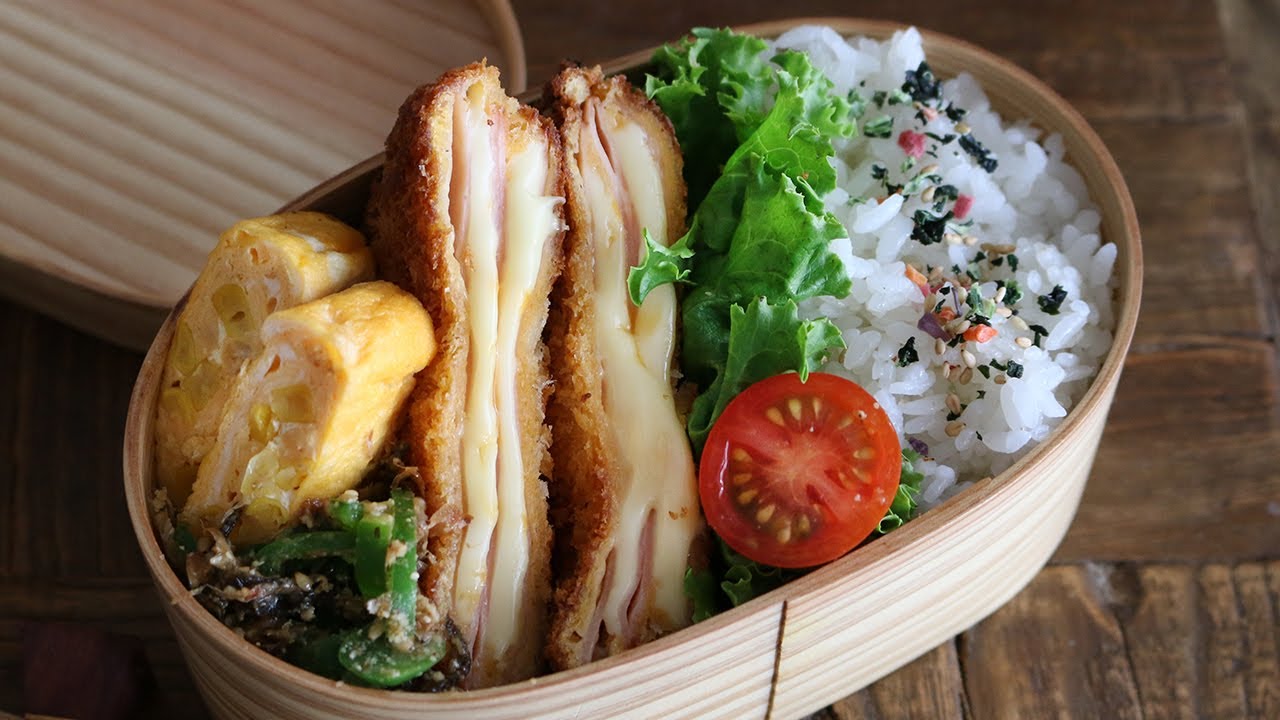 【bento】たった3品の節約！ミルフィーユチーズハムカツ弁当＃603