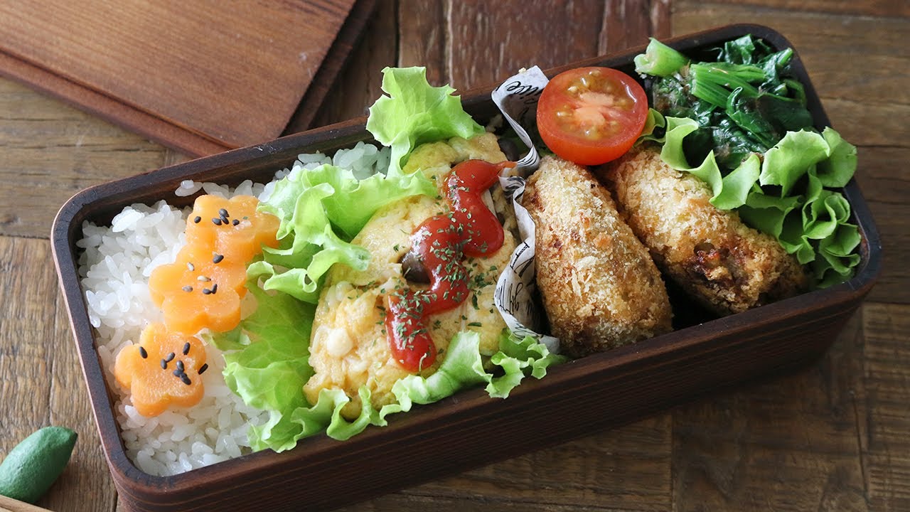 【お弁当作り】たった3品の簡単コロッケ弁当の作り方bento＃589