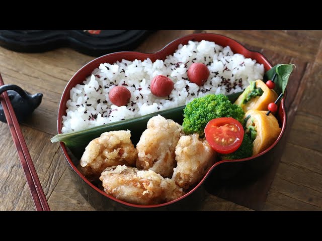 【お弁当】簡単3品おかずのマヨポン唐揚げ弁当の作り方bento＃555