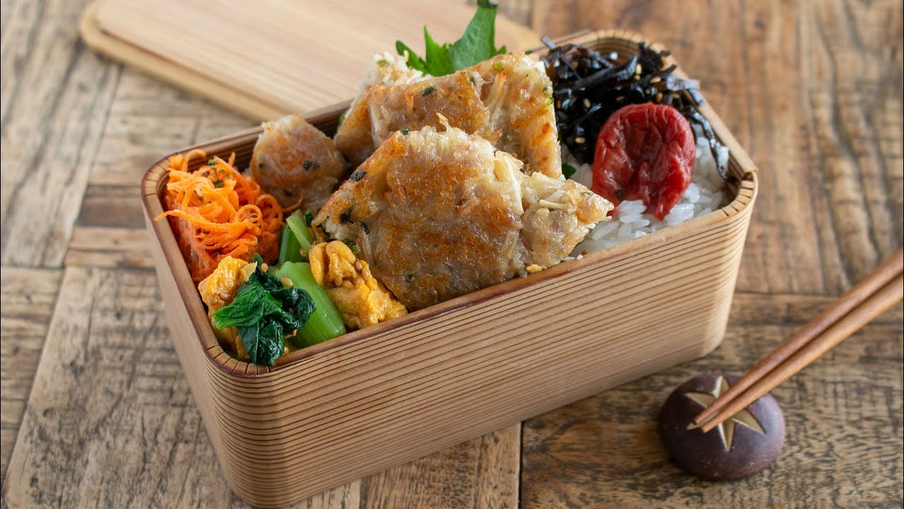 【お弁当作り】1食150円以下！えのきとミンチで節約ガレット風弁当bento＃953