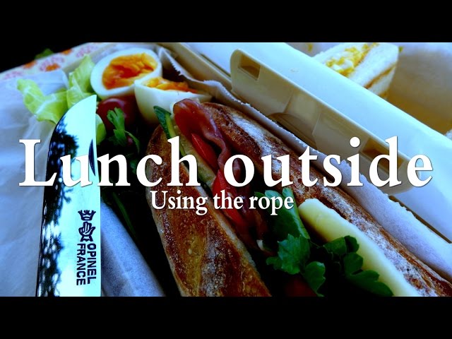 ロープワークとランチ　Rope work Outside lunch