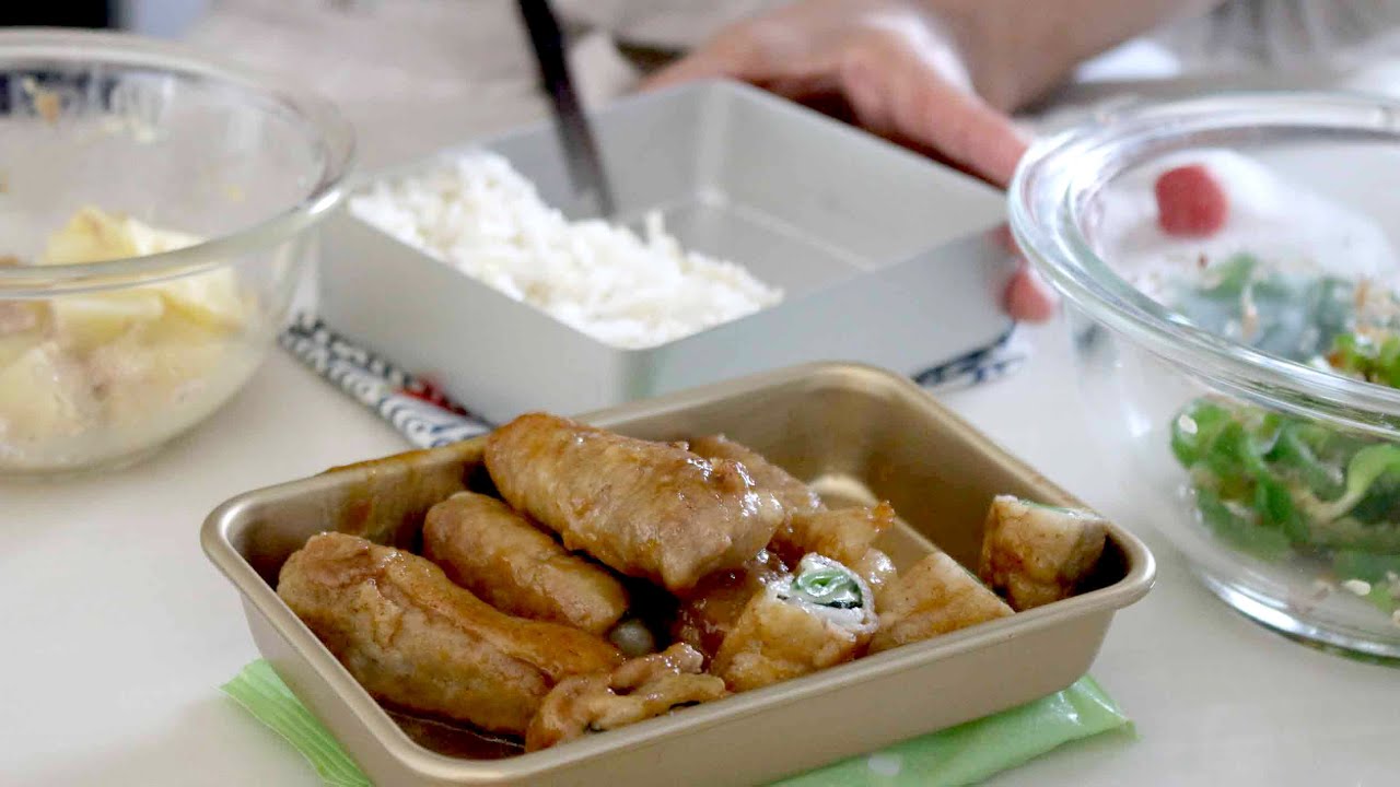 【お弁当作り】無限に食べたくなる。ぽりぽりスナップエンドウのチーズ肉巻き＃886