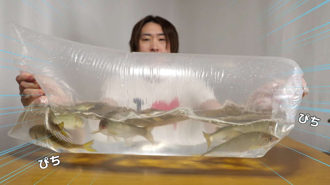 まだ生きてるアユを豪快に食う。キンキンに冷えたビールで！