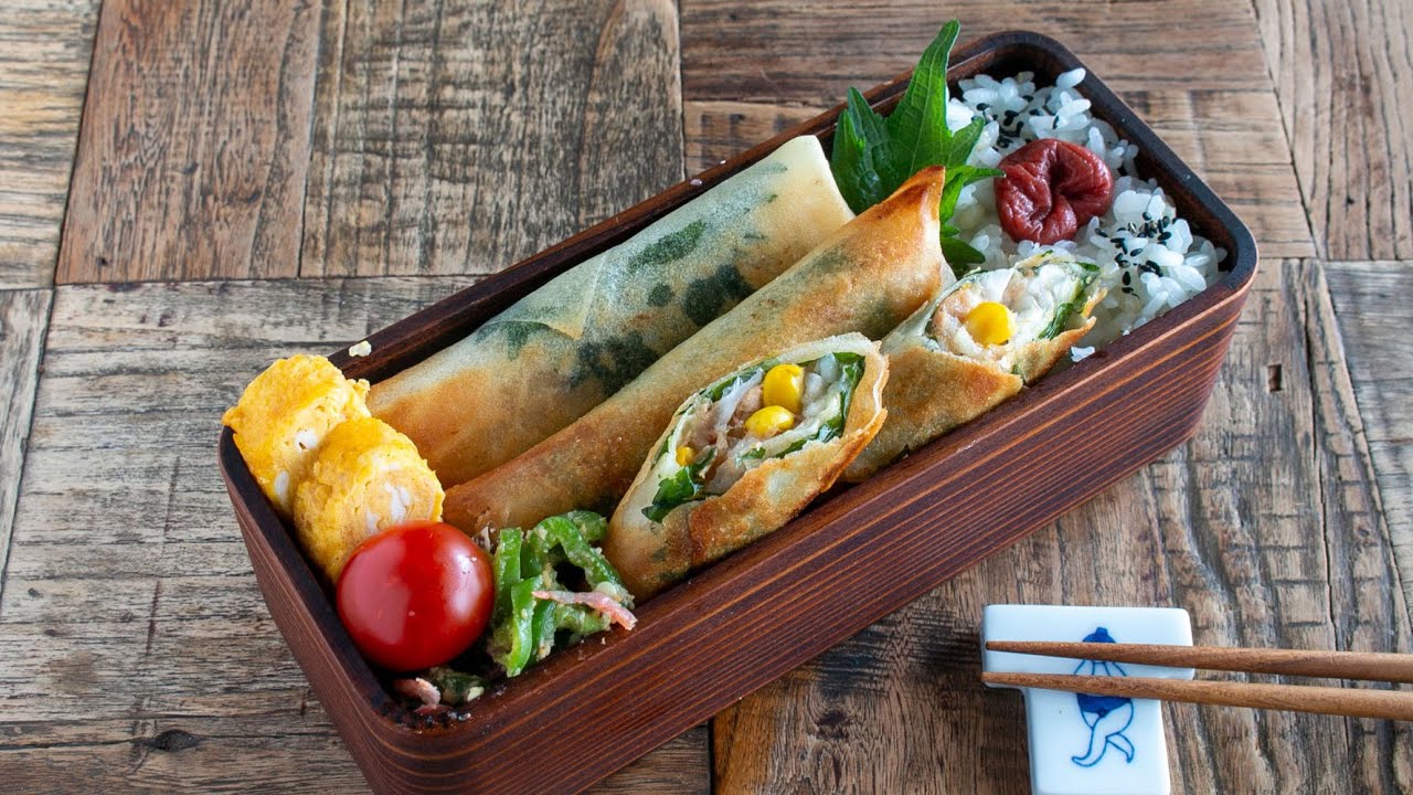 【お弁当作り】新玉あったらコレ作って！新玉ツナコーン春巻き＃952