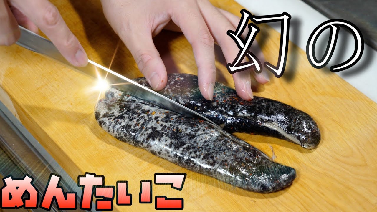 これが明太子！？とある魚の真っ黒な卵を使って、巨大な辛子明太子をつくりました！