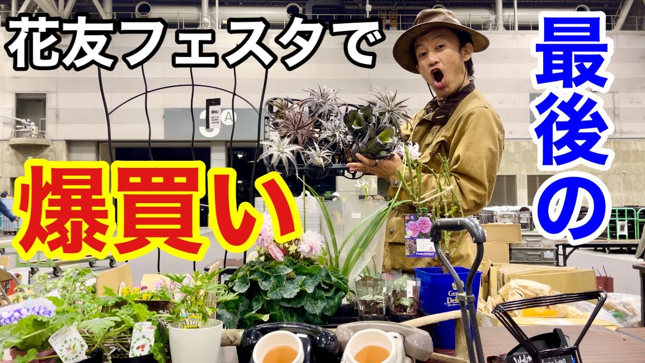 【散財しました】１２０店舗超「花友フェスタ」で今年最後の爆買い！　【カーメン君】
