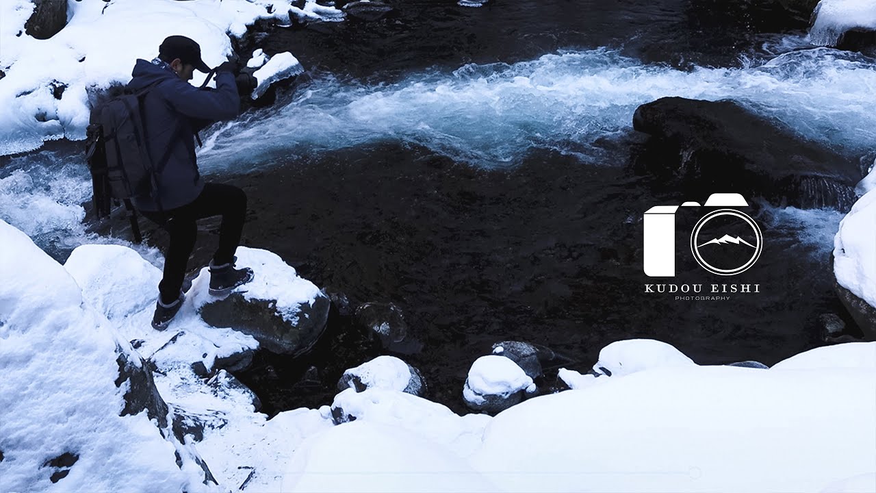 【風景写真】雪化粧をした滝 - 凍てつく冬の景色 | EOSR6