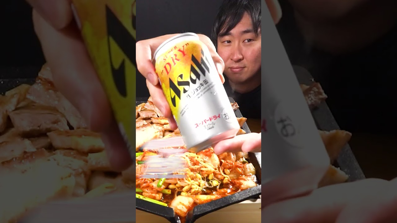 サムギョプサルが美味すぎる！！ #スーパードライ #生ジョッキ缶 #pr