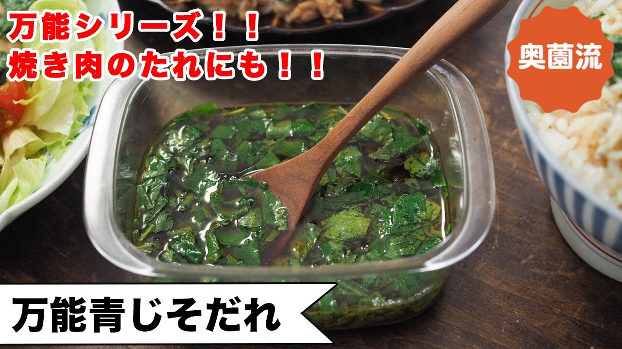 【ずっと作り続けている万能だれ】何にかけても、間違いなくおいしくなる！焼き肉にもおすすめ＜万能青しそだれ＞