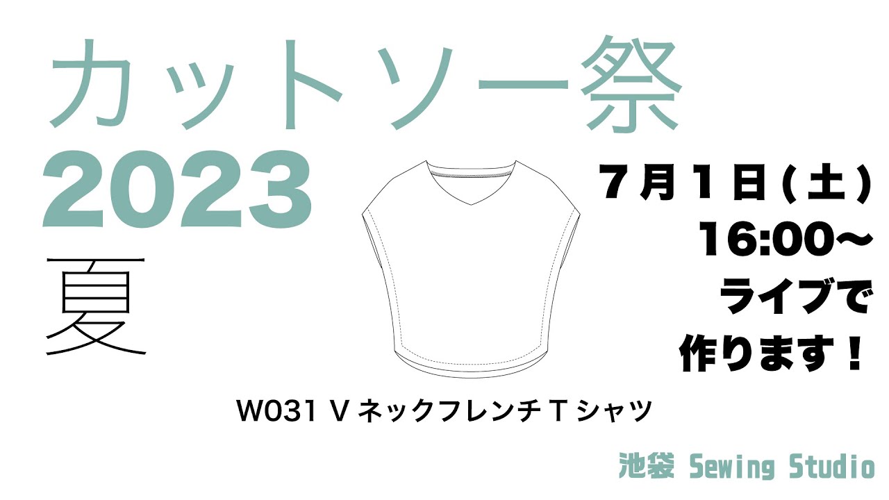 カットソー祭 2023夏⑥VネックフレンチTシャツ