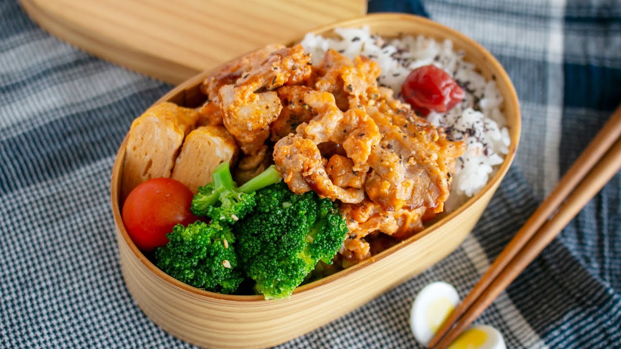 【節約弁当】たった3つの食材で3品！朝からでも簡単に作れる豚こまのオーロラソース炒め弁当bento#1011