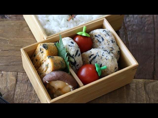 【お弁当作り】簡単3品おかずのひき肉はんぺんバーグお弁当bento【旦那弁当】＃545