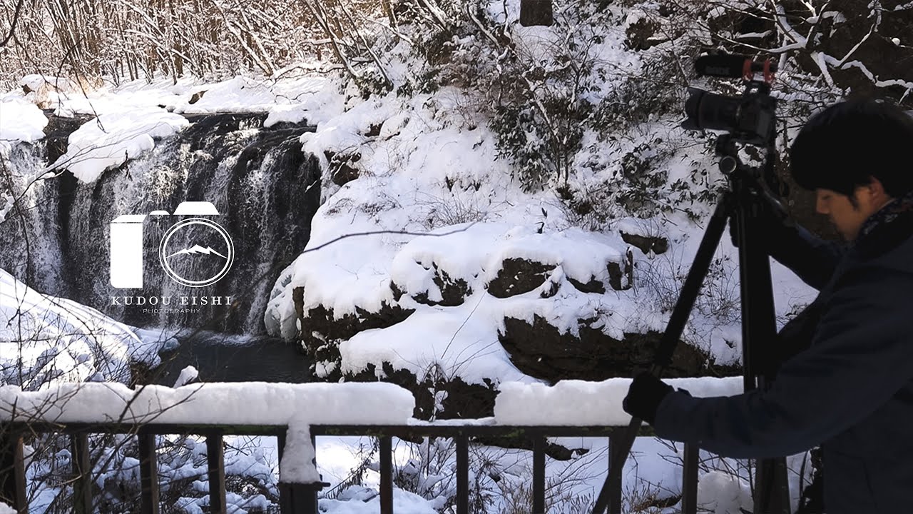 【風景写真】豪雪後の滝の雪景色 - 真冬の撮影 | EOSR6