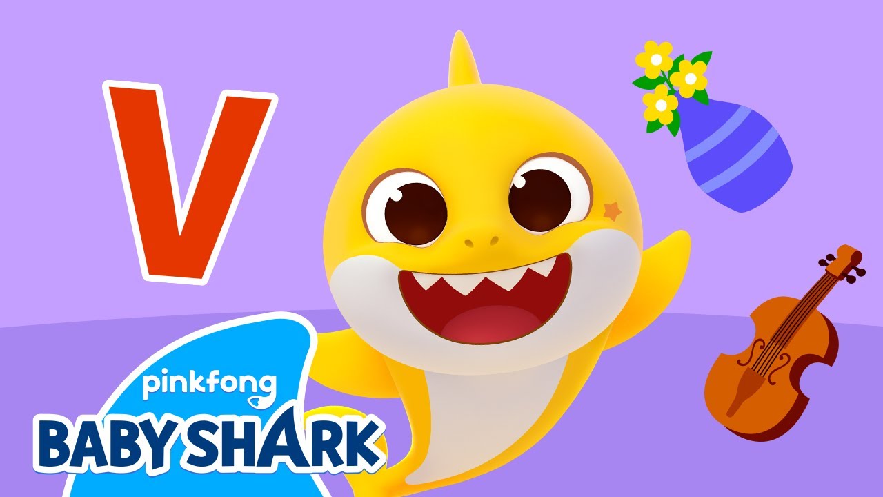 Baby Shark's Letter V | Violin & Vase | Baby Shark's ABC Song | Learn ABCs with Baby Shark Official