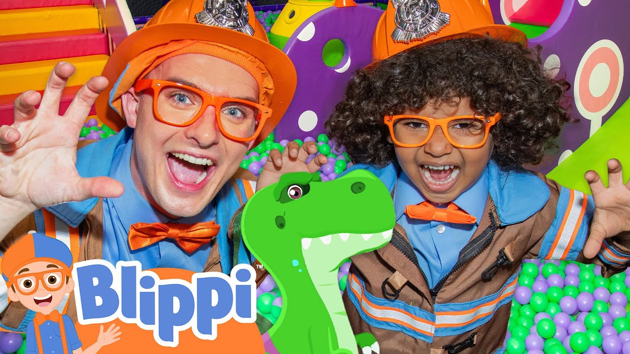 Blippi the Hero!🔥 Saving the Dinosaur in a Firefighter Rescue | Educational Videos for Kids