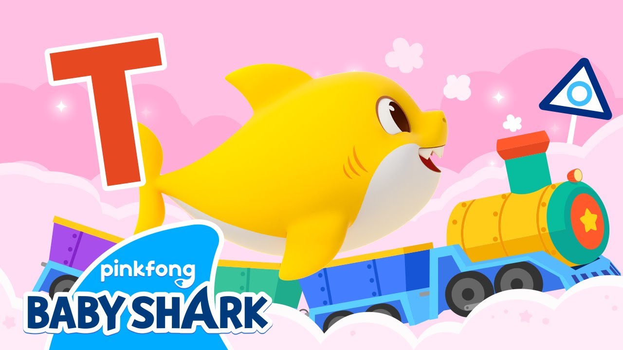 Baby Shark's Train | Baby Shark's ABC Song | Learn ABCs with Baby Shark Official